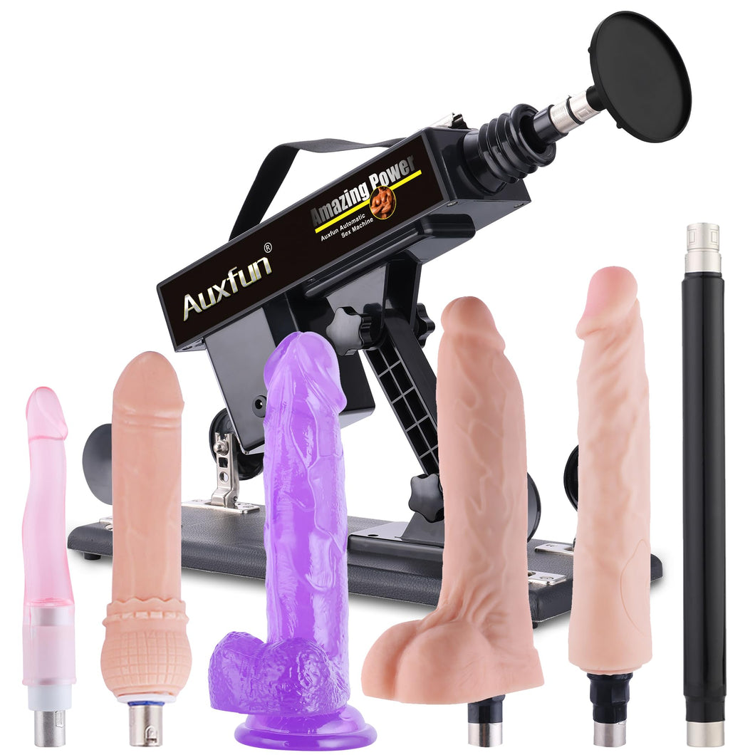 Sex Machine Fuck Machine with 3XLR Connector,Dildo Machine with Realistic Dildo, Love Machine Sex Toys 7 Attachments with Suctio