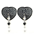Bijoux De Nip Black Heart Pasties Beads