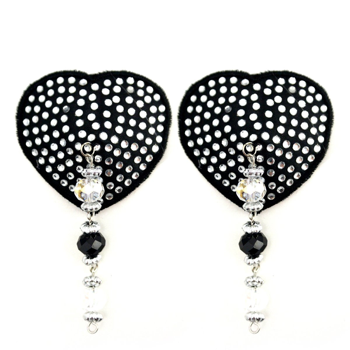Bijoux De Nip Black Heart Pasties Beads