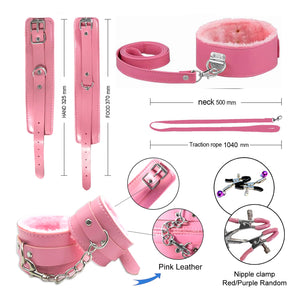 Sex Bondage Toys Kit for Couples 32PCS BDSM Toys Kit Sex Bondage Restraint Sets with Handcuffs and Anal Toys Kit,Fetish Couples