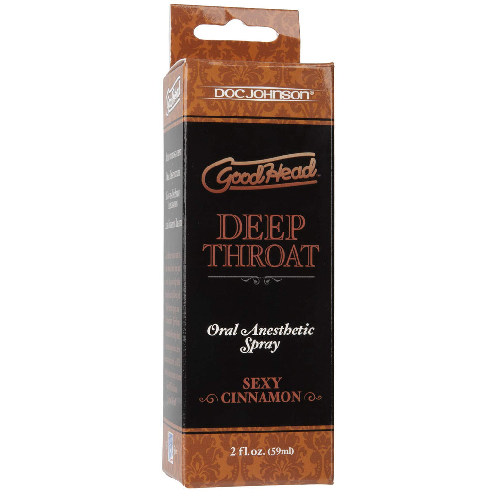 Doc Johnson GoodHead - Deep Throat Spray - Numbs Throat - Relaxes Gag Reflex - Sexy Cinnamon - 2 fl. oz.(59 ml)