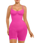 FeelinGirl Shapewear Bodysuit for Women Tummy Control Faja Seamless Hip Enhancer Thigh Slimmer Body Shaper Raspberry Pink M/L