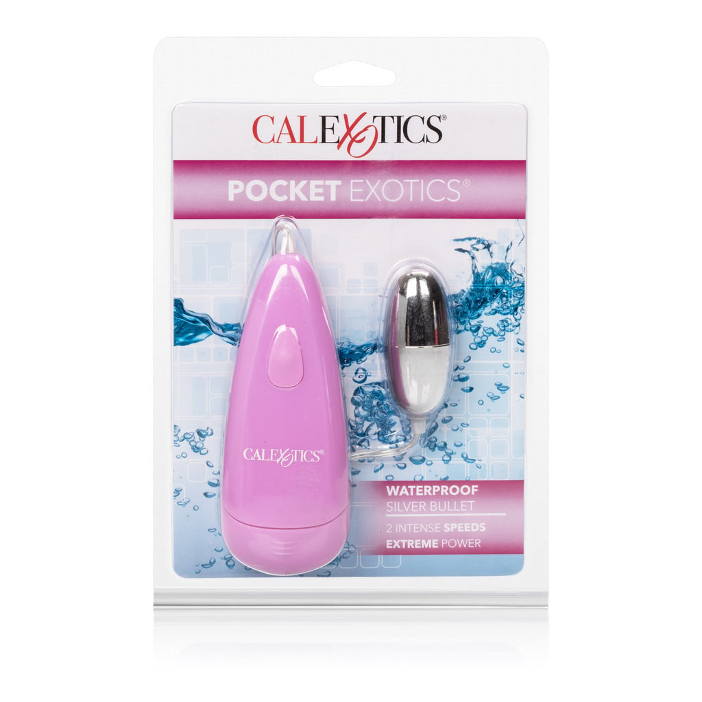 Calexotics Pocket Exotics Wired Remote Controlled Bullet Vibrator - Waterproof Sex Toys For Couples - Adult Vibe Egg Massager - Pink