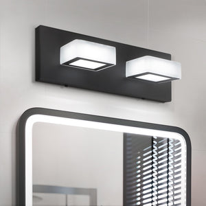 Asd Led 13 Inch Bathroom Vanity Light Fixture | 2-Lights 12W 820Lm 2700-6000K 120V | 5Cct, Dimmable, Rotatable Heads, Etl Listed