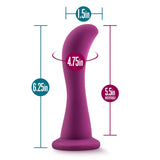 Blush Temptasia Bellatrix 6.25 Dildo 1.5 Thick Strap On & O-Ring Harness Compatible G Spot Stimulation Ultrasilk Satiny Smooth F