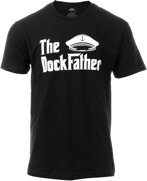 Ann Arbor T-shirt Co. The Dockfather | Funny Boating Fishing Boat Dad Boater Guy Fisherman Captain Humor T-Shirt for Men-(Adult,