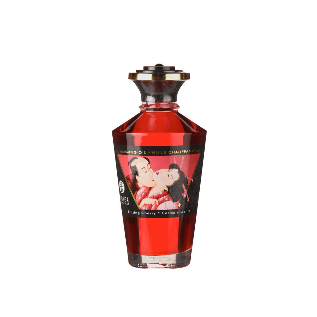 Warming Massage Oil Blazing Cherry 3.5 Oz