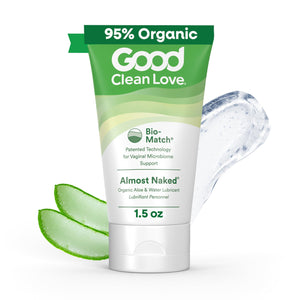 Good Clean Love Almost Naked Organic Water-Based Lube, Personal Lubricant With Aloe Vera, Safe For Adult Toys & Condoms, Ph-Bala