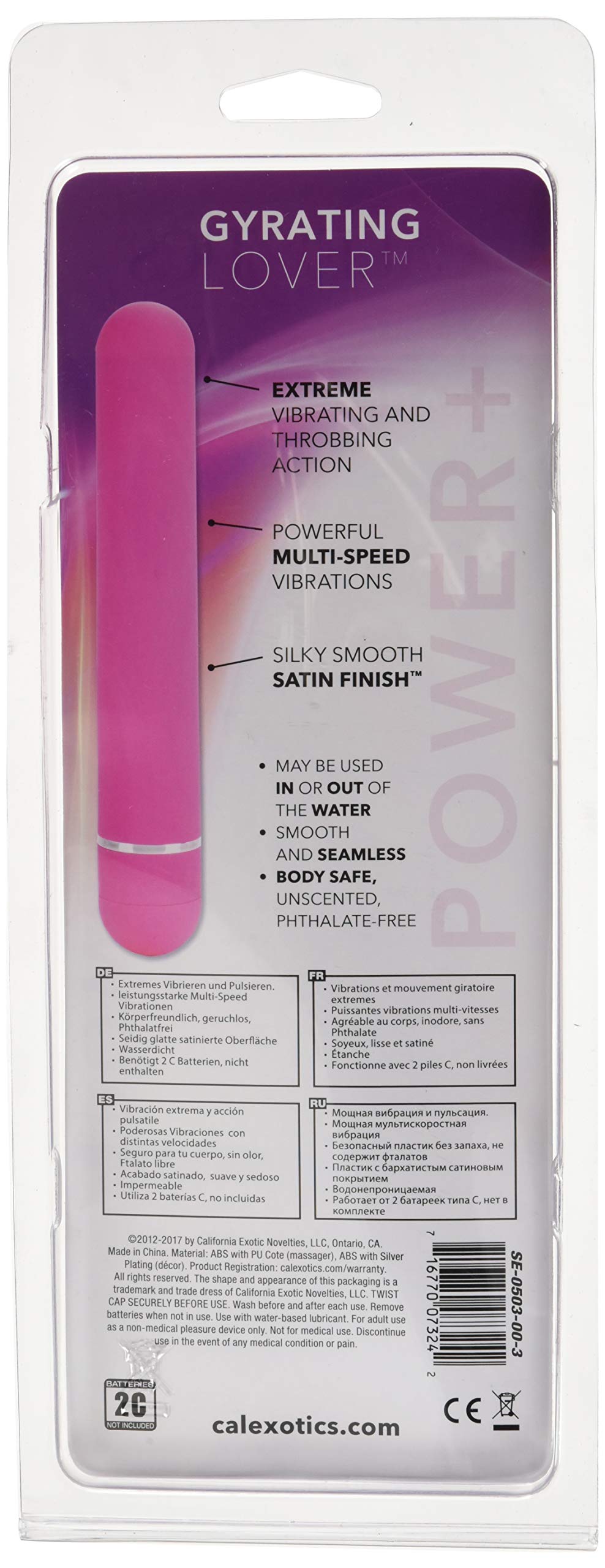 California Exotic Novelties Gyration Sensations Gyrating Lover 1, Pink, 0.21 Pound