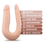 Blush Novelties Doctor Double - 12 Inch Double Dildo - Platinum Cured Purio Silicone - Ultrasilk Smooth - U Shaped For Easy Thru