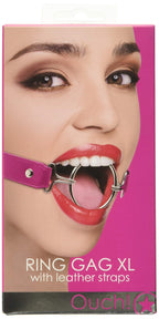 Ouch! Ring Mouth Gag, Pink, X-Large