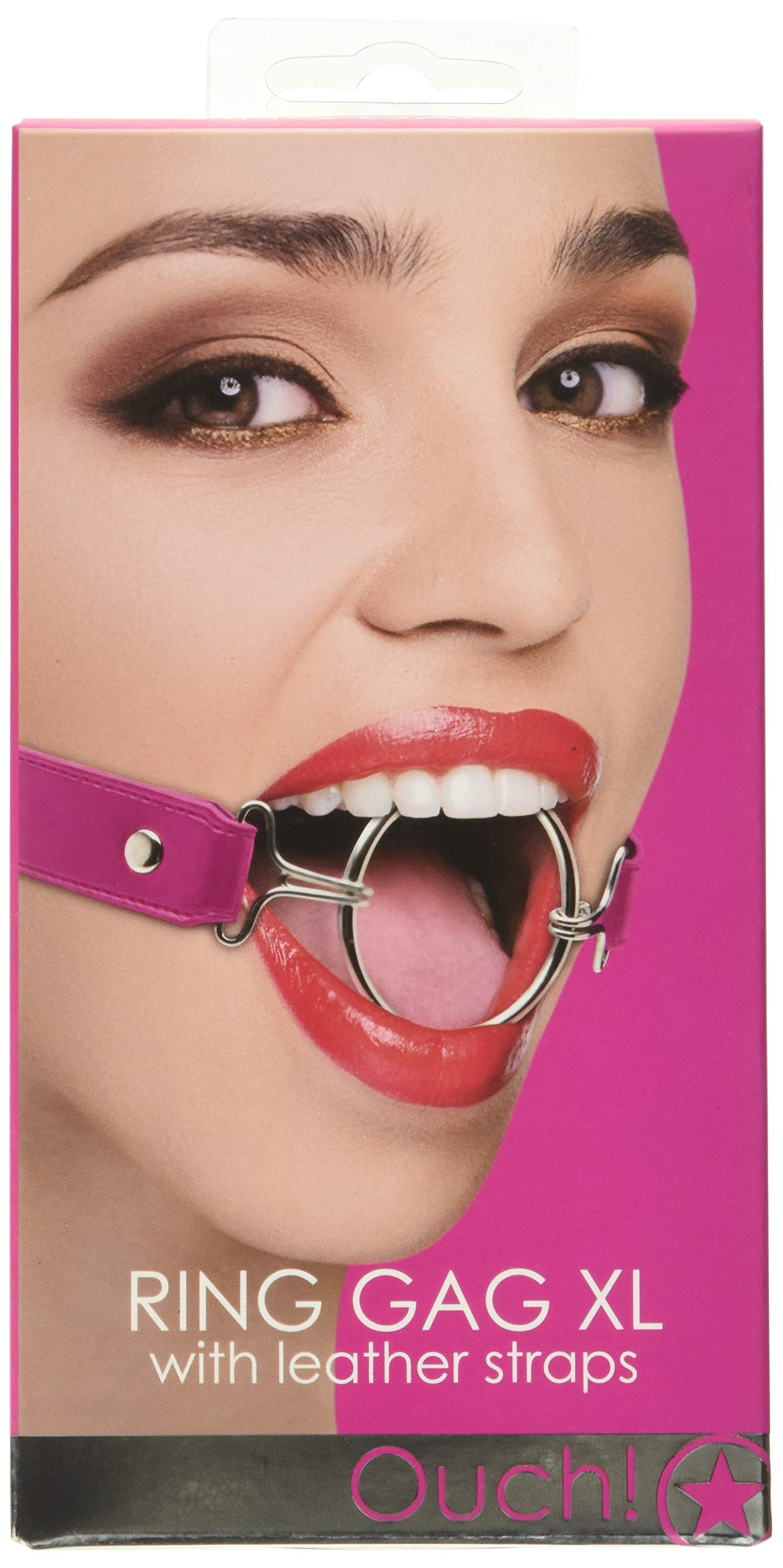 Ouch! Ring Mouth Gag, Pink, X-Large