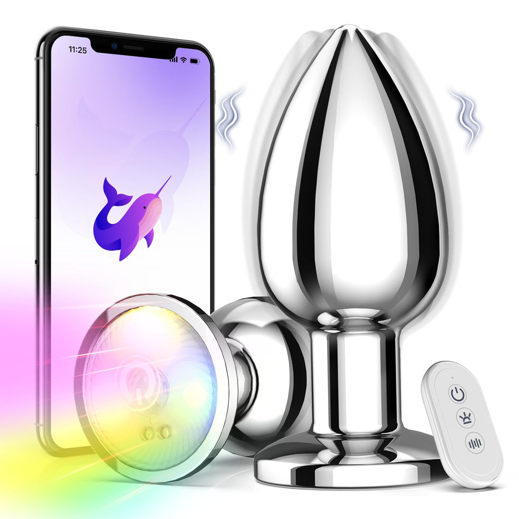Yolodit Prostate Massager Sex Toys for Men Large Butt Plug, Prostate Vibrator with App Remote Control 10 Vibrating, Prostate Toy