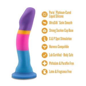 Blush Avant D1 Hot Ana Cool - 7 12 Inch Beginner Platinum Cured Silicone Strap On Dildo - Pegging Prostate Massage - Easy To Cle