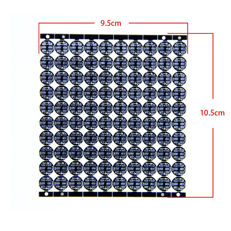 Alitove 100Pcs Ws2812B Addressable 5050 Smart Rgb Led Pixel Light On Black Heat Sink Pcb Board 5V Dc Compatible With Raspberry P