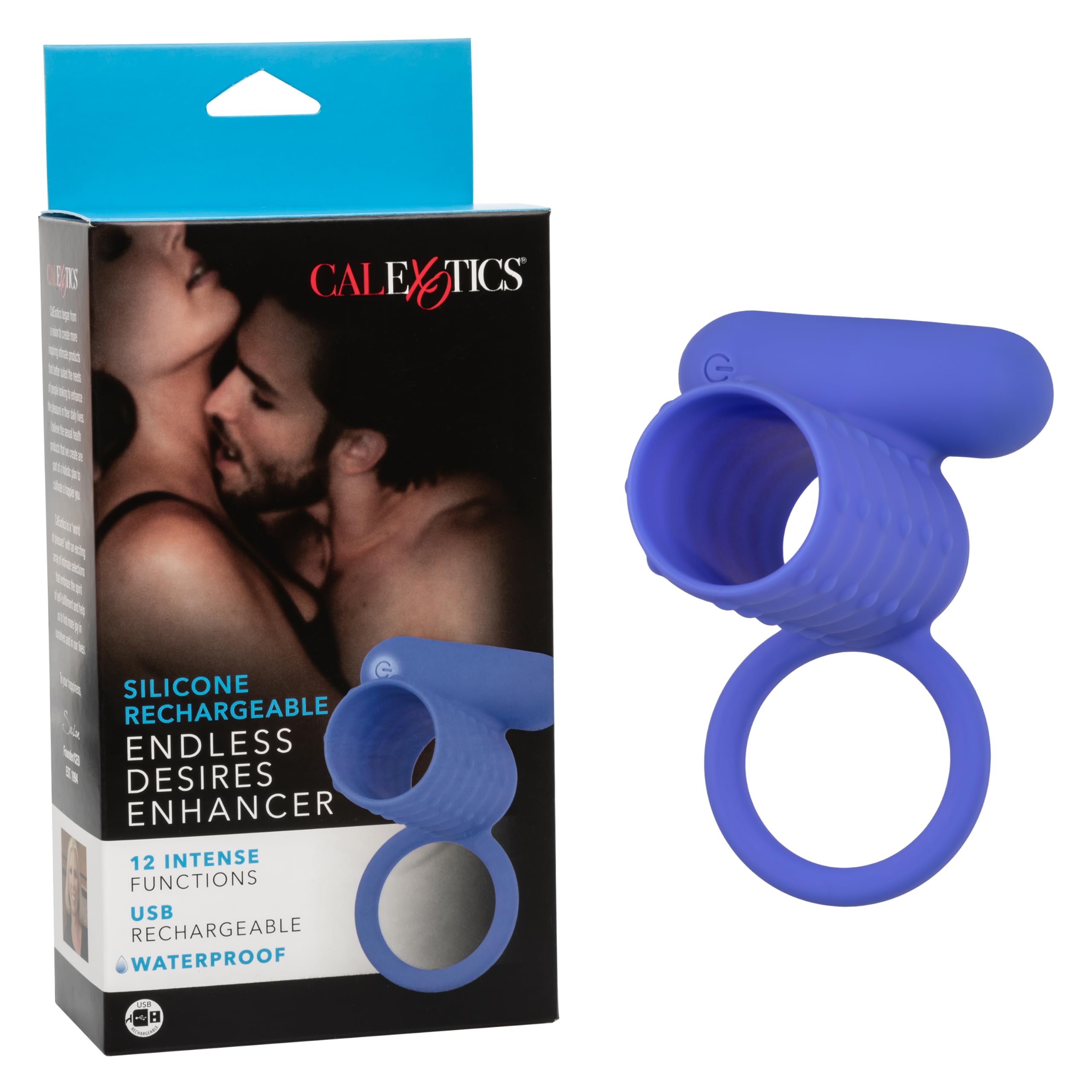 CalExotics Silicone Rechargeable Endless Desires Enhancer Cock Ring Vibrator for Men - SE-1844-30-3