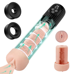 Electric Water Penis Pump, Adult Sex Toy & 8 Training Suction,IPX 6 Full Waterproof &3 Traning Sleeves