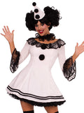 3Pc.Pierrot Clown,Lace Trimmed