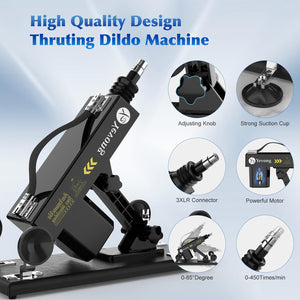 Sex Machine Thrusting Dildo Machine with Realistic Dildos, Fucking Machine for Man with 3XLR Connector,Love Machine for Women,Ad