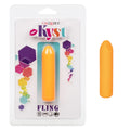 CalExotics Kyst Fling Mini Massager - Liquid Silicone Travel Sized Rechargeable Vibrator -Adult Sex Toys for Women - Orange
