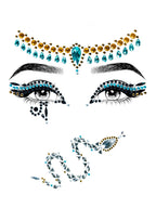 Cleopatra Adhesive Face Jewels - O/S / Multicolor