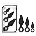 Blush Novelties Night Rimmer - Platinum Cured Puria Silicone Anal Plug Beginner Training Kit - 3 Sizes - Ultrasilk Smooth Butt P