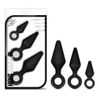 Blush Novelties Night Rimmer - Platinum Cured Puria Silicone Anal Plug Beginner Training Kit - 3 Sizes - Ultrasilk Smooth Butt P