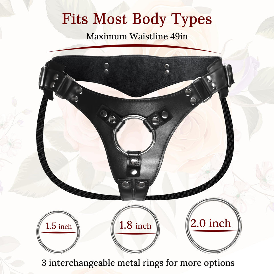 Adjustable Strap On Dildo Harness for Women and Men, Wearable Plus Size Strapon Harness Adult Sex Toys for Lesbians Gay Couples