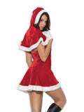 Mrs. Santa - 2 Pc. Costume Includes Velvet Halter Dress And Hooded Cape Plus Size 3X/4X