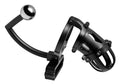 Master Series Male Chastity Cage With Ball Clamp And Anal Hook, Black