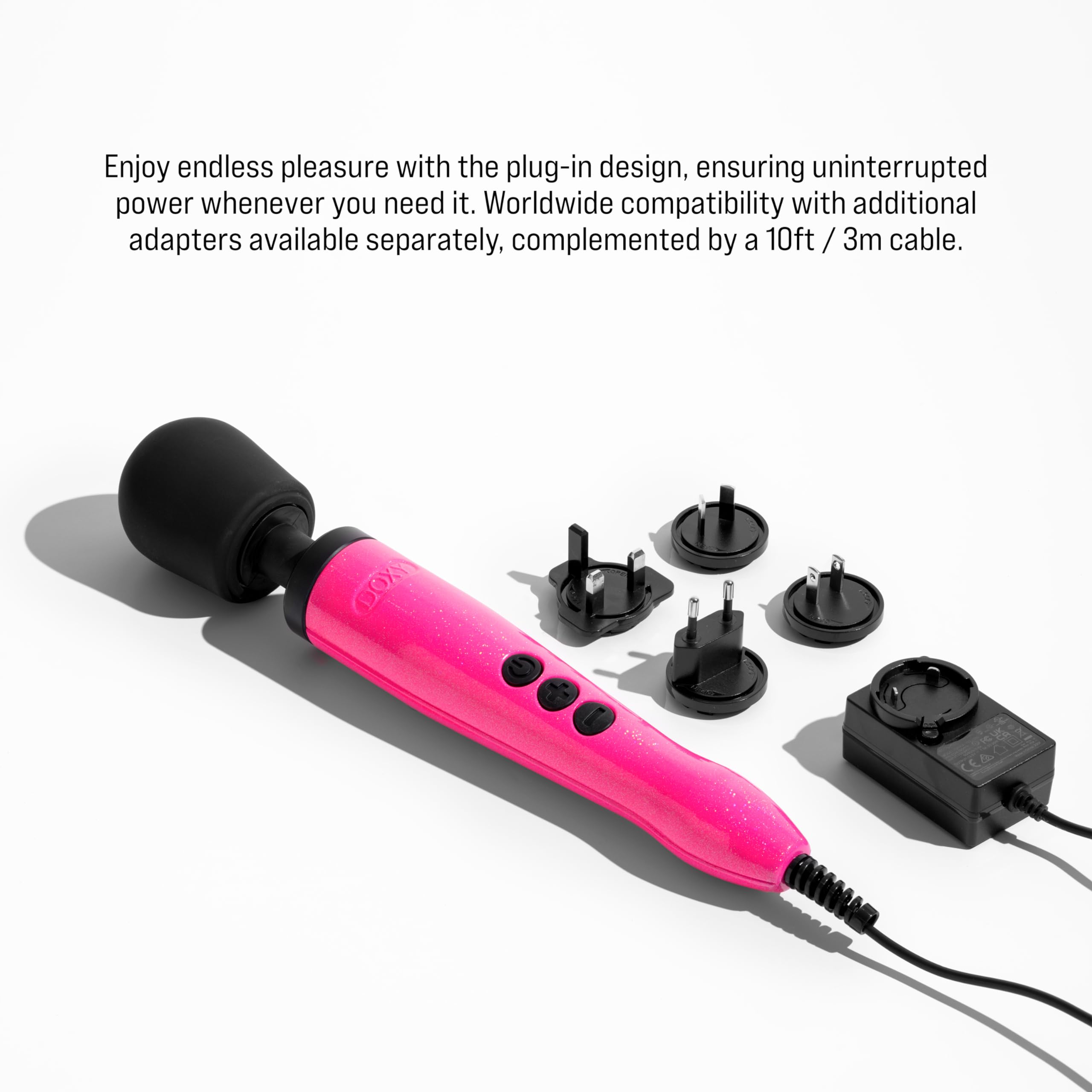 Doxy Die Cast Women'S Vibrator - Black Plug In Massager Sexual Pleasure Tools For Women - Vibrator Wand Personal Massager For Wo