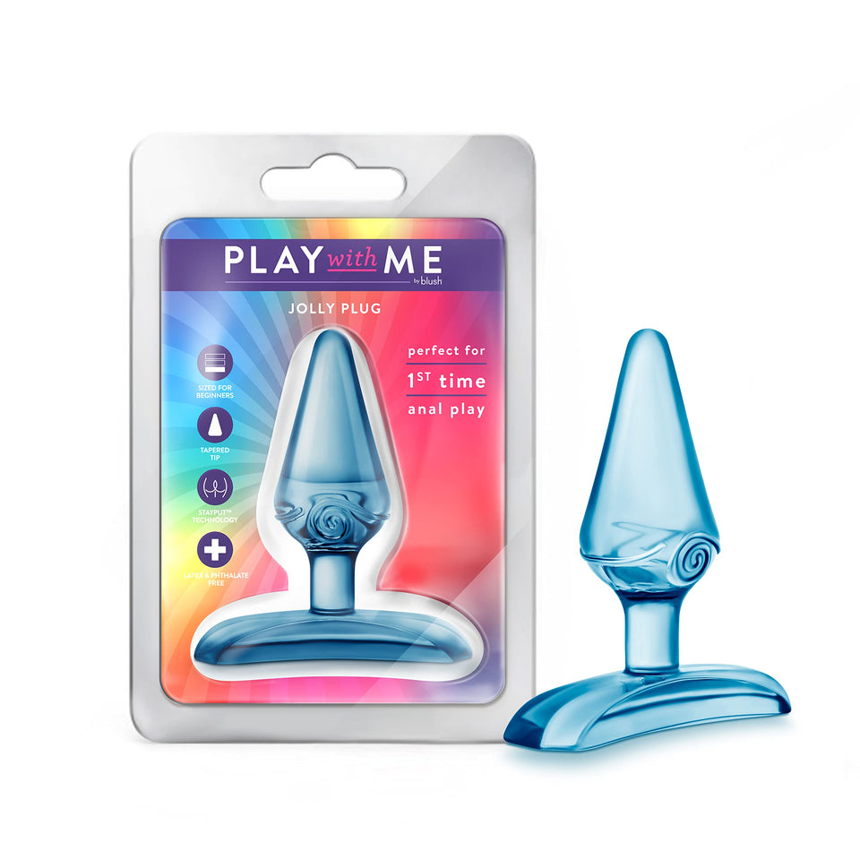 Blush Play with Me - Jolly Plug - Petite 2.75'' Anal Plug - Tapered Head for Easy Insertion Perfect for Beginner's - Base Anchor