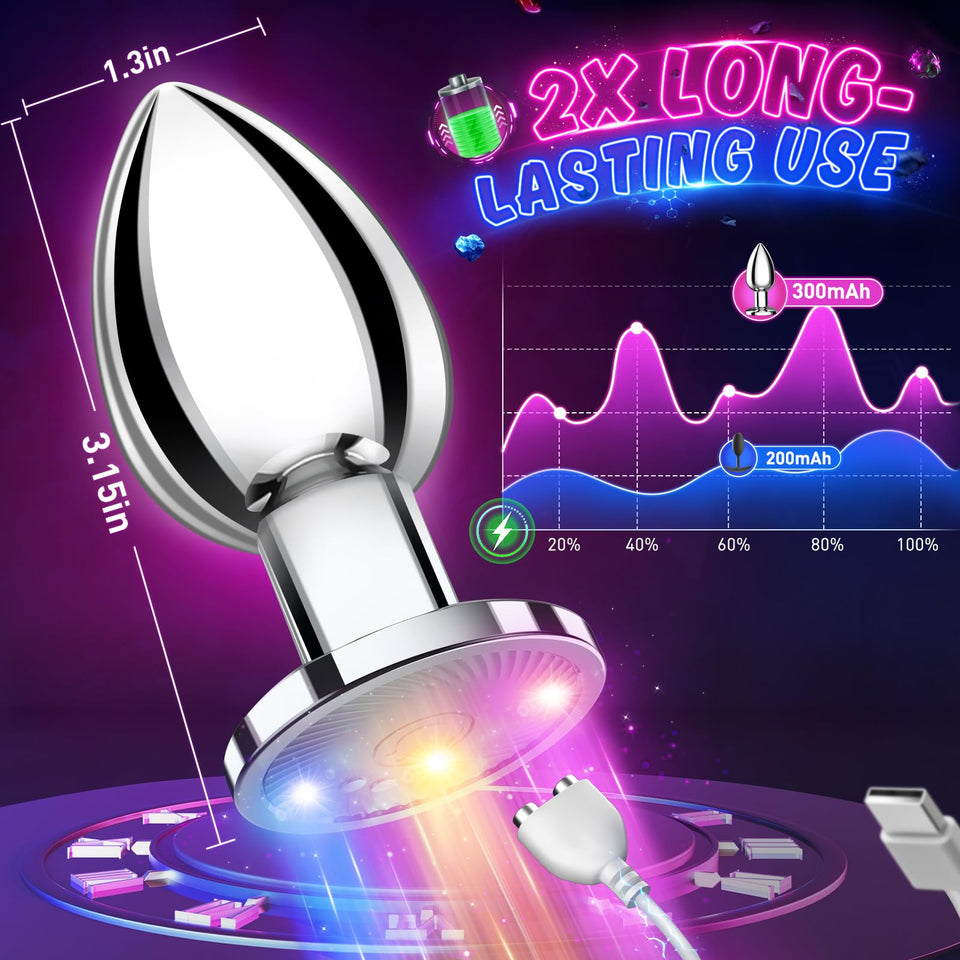 Yolodit Adult Sex Toys Anal Toys Vibrating Butt Plug with App Remote Control 10 Vibrating Modes, Anal Beads Prostate Massager, A
