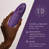 Adult Sex Toys Dildo Sucking Vibrator - 2 in 1 Clitoris Stimulator with 9 Sucking & Vibrating Modes for Women Clitoral Nipple, W