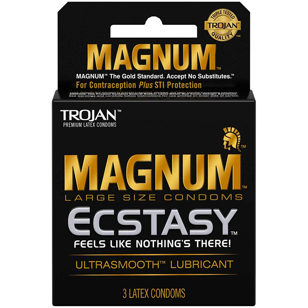 Magnum Ecstasy Large Size Condom, 3 Count (Pack Of 6)
