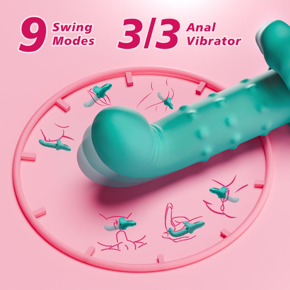 Sex Toys Vibrator Clitoral G Spot Dildo, Adult Sex Toy for Women 9 Thrusting 9 Vibrating 9 Swing, Anal Clit Nipple Dildos Rabbit