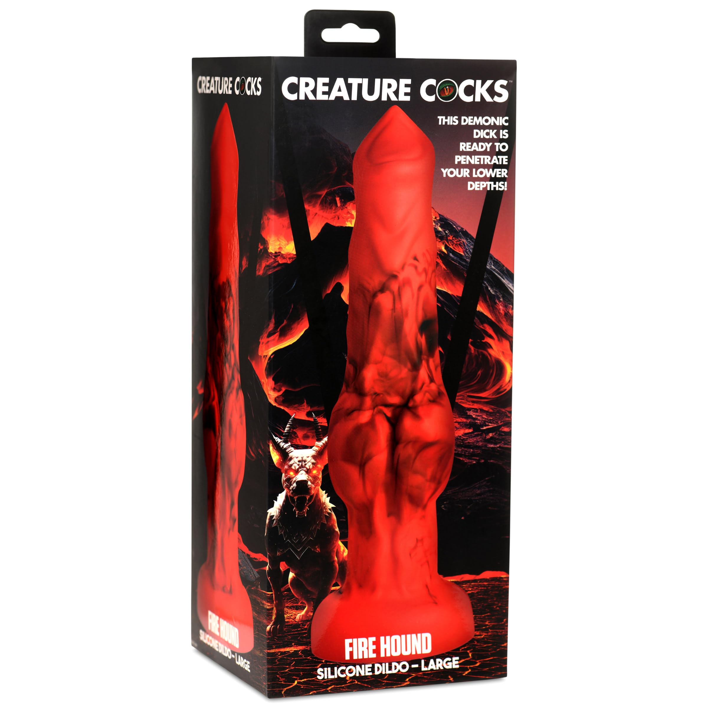 Creature Cocks Fire Hound Sili Dildo L