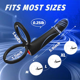 Anal Dildo Vibrator Sex Toys for Men, Strap-On Dildo Butt Plug with Vibrating Cock Ring, Male Penis Vibrator with 10 Vibration M