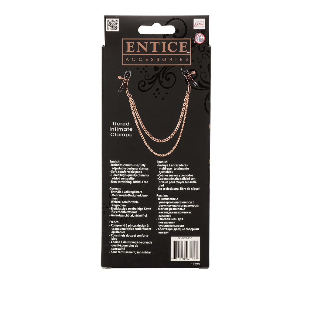 Calexotics Novelties Entice Tiered Intimate Clamps, Gold