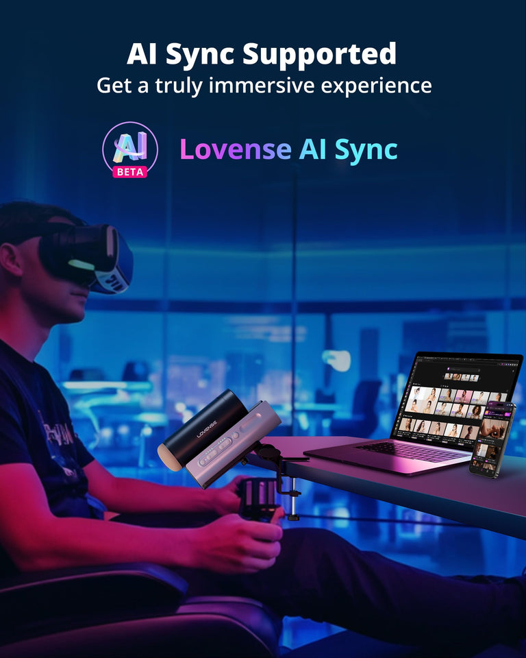 Lovense Solace Pro Automatic Male Masturbator,App Remote Control Thrusting Blowjob Machine with Immersive AI/VR Experience Adjus