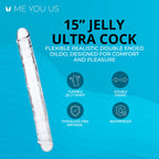 Me You Us Ultracock 15In Jelly Dbl Clear