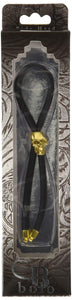 C-Ring Lasso Gold Skull Bead Silicone Black
