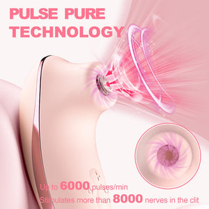 Sucking Vibrator Adult Sex Toys - Heating Pulse Pure Sucker APP Remote Clitoral Vibrator with 5 * 5 Suction, Clitoris Nipple Sti