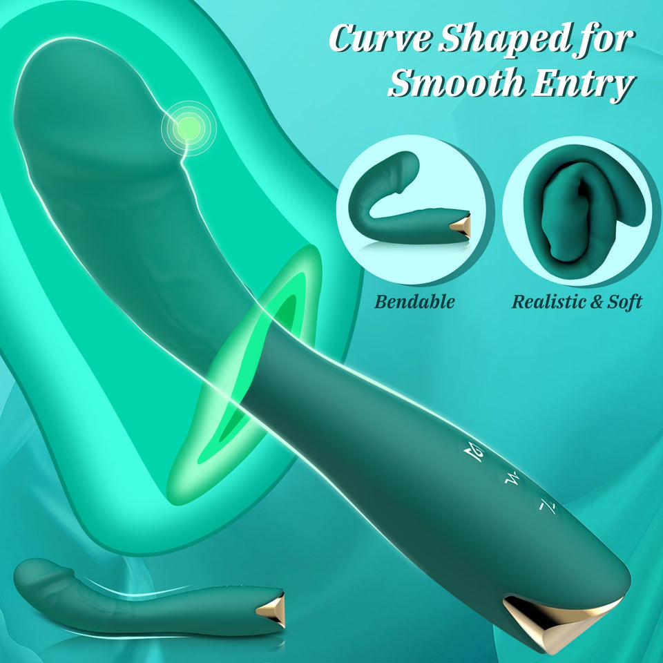 Realistic Curved G spot Vibrator - Classic Sex Toys for Women with 10 Vibration & One-Burst Dildo Vibrator, Adult Sex Toys & Gam