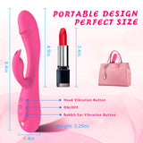 Rabbit G Spot Vibrator Sex Toys, 7 * 7 Vibrating Modes 8.4 ' ' Couple Realistic Vibrators Anal Dildo Wand Adult Toys, Adult Sex