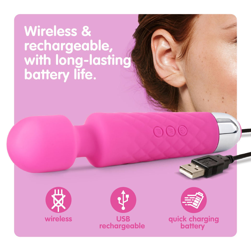 Oliver James Vibrator Wand for Women (Small) | Quiet Vibrating Dildo with 20 Patterns and 8 Speeds for Sexual Pleasure | Adult S