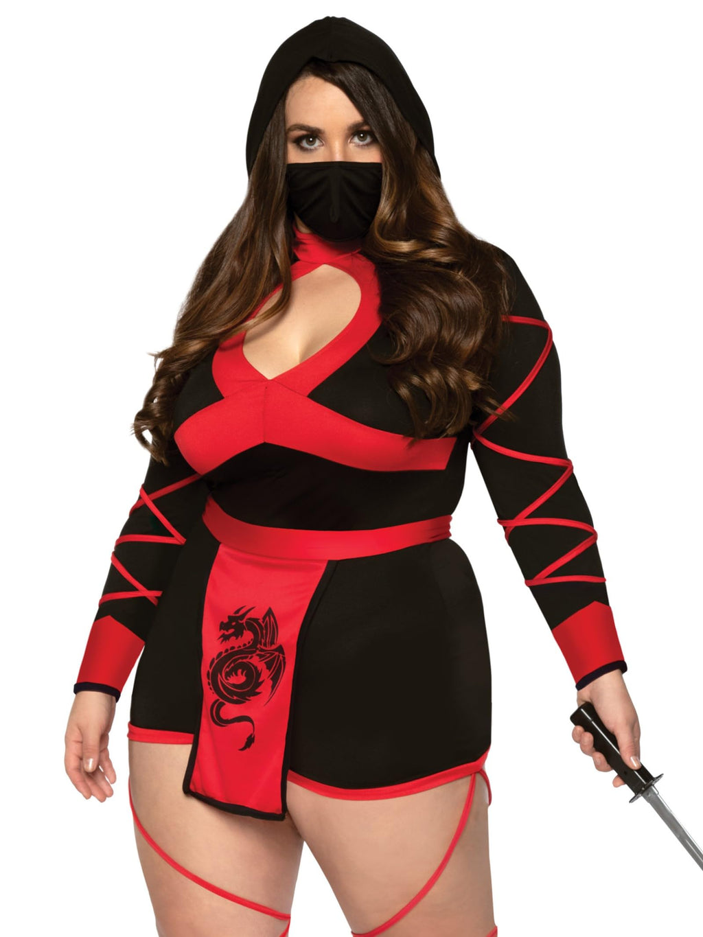 3 Pc Dragon Ninja, Includes Ho - 3X-4X / Black/Red