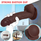 Sex Toys Dildo Realistic Silicone Dildo, Safety Material for Clitoral Vagina and Anal Stimulation with Strong Suction Cups, Sex