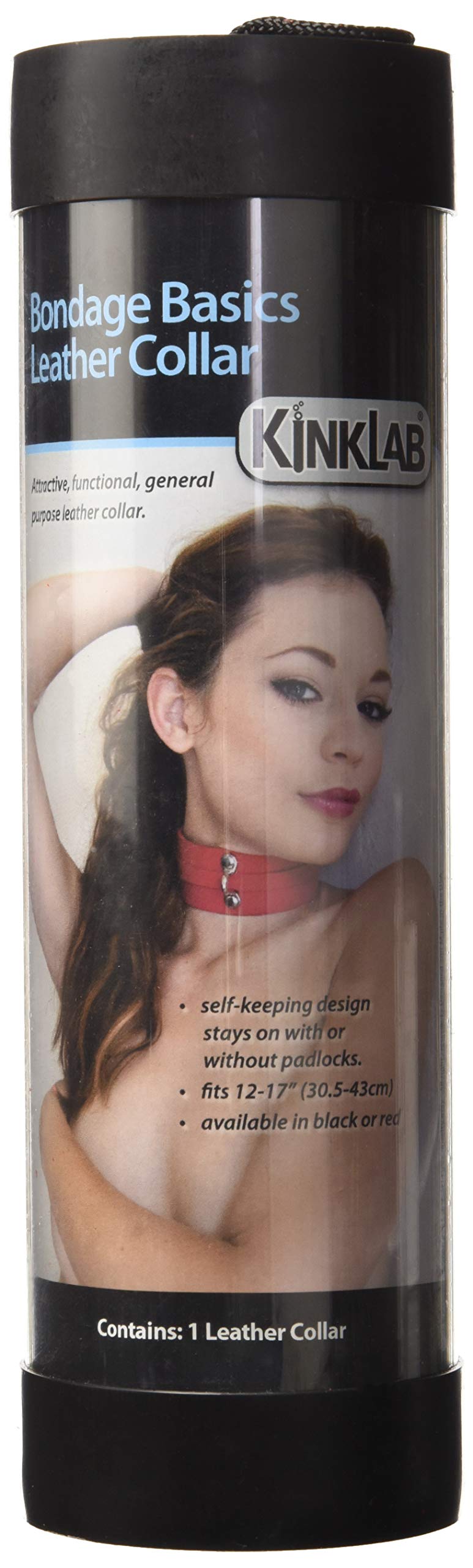 Kinklab Bondage Basics Leather Collar  Red