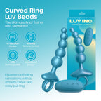 Luv Inc Cr23: Curved Ring Luv Beads Blue
